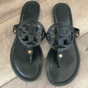 Tory Burch Miller sandals 9.5 flat black